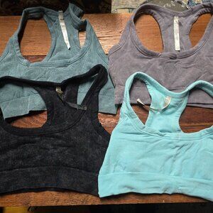 Lot of Four (4) Free People Movement Go To Bras and one Good Karma bra size M/L